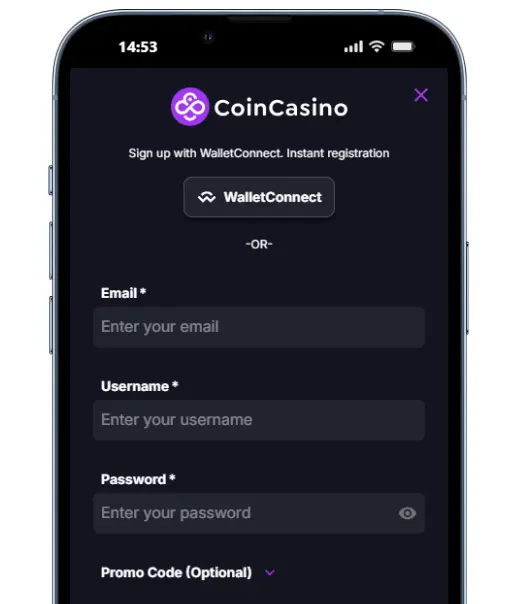 How to Register and Log In via the CoinCasino App