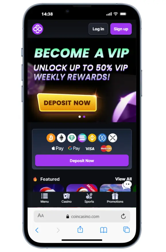 CoinCasino App for Mobile Devices