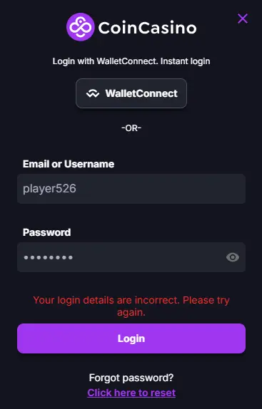 Why You Can’t Log into CoinCasino