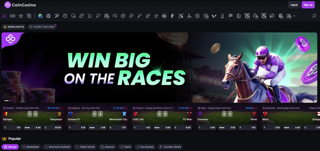 CoinCasino Sports Betting